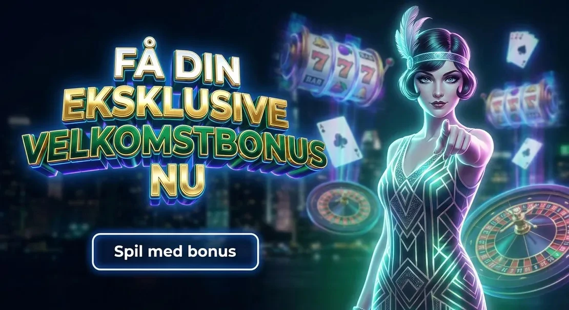 Eksklusiv casino velkomstbonus med rulett og spillfigur